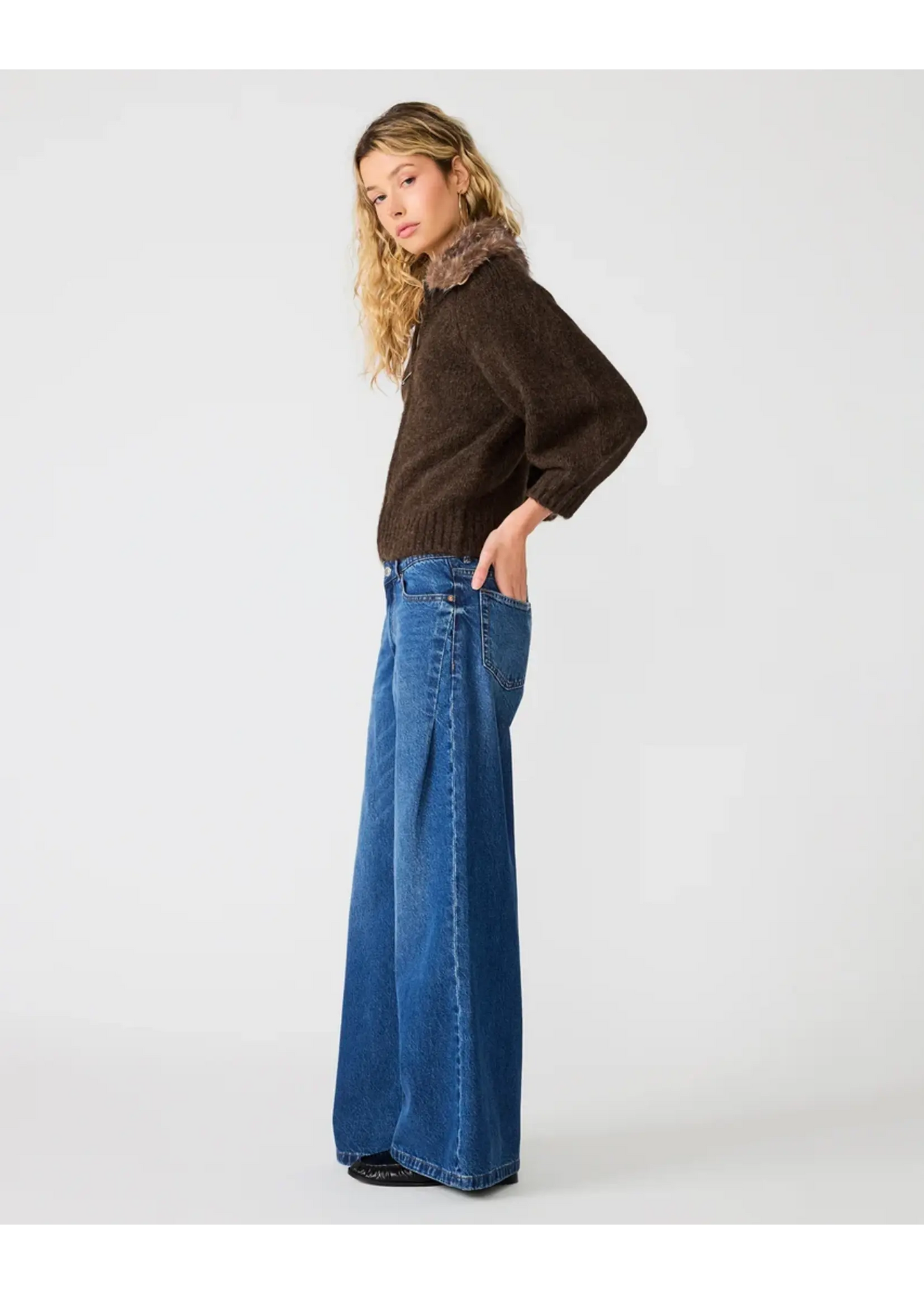 Odessa Sweater in dark espresso by Steve Madden