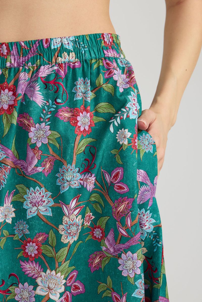 Marisol Maxi Skirt in jewel garden by Double A