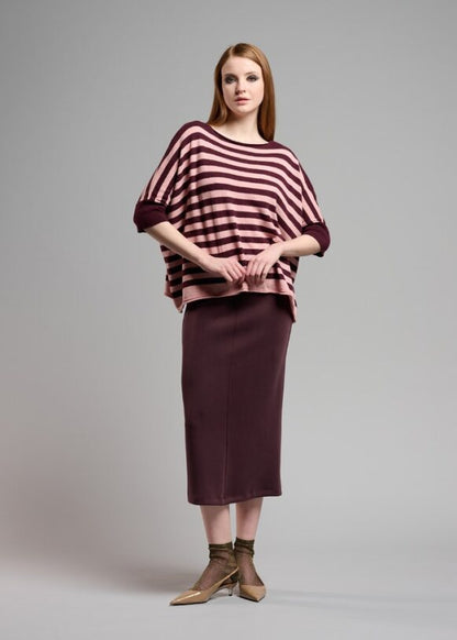 Scuba Skirt in dark brown by B-YU