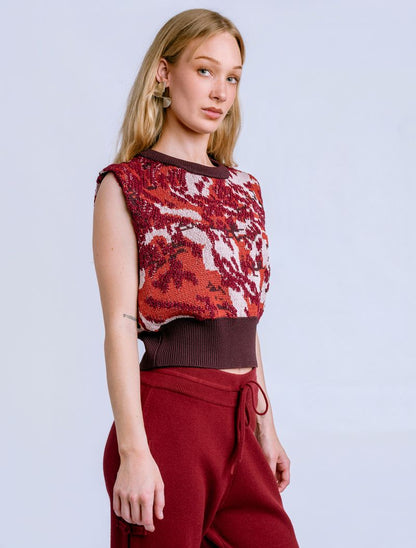 Issa Sweater Vest in cherry blossom by Kerisma