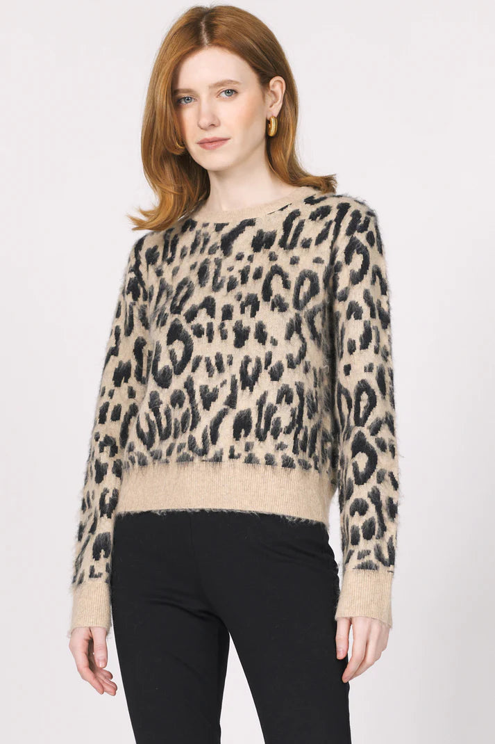 Mina Pullover Sweater in snow leopard by Another Love