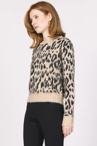 Mina Pullover Sweater in snow leopard by Another Love