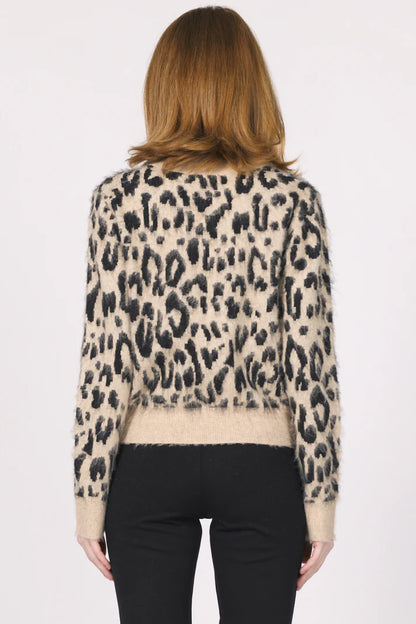 Mina Pullover Sweater in snow leopard by Another Love