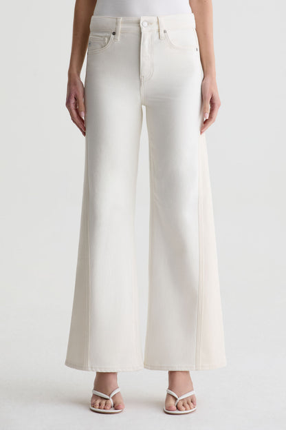 Saige High Rise Wide Leg in powder/ecru by AG