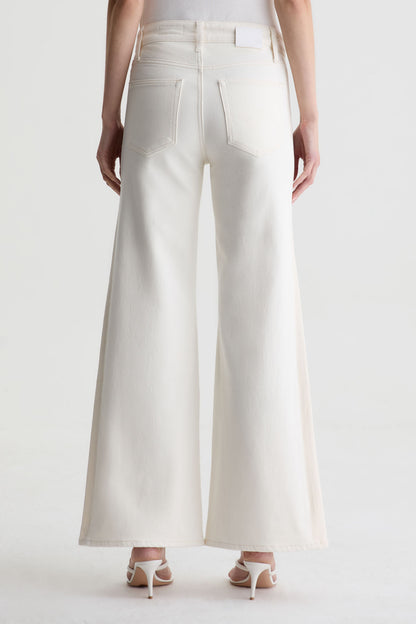 Saige High Rise Wide Leg in powder/ecru by AG
