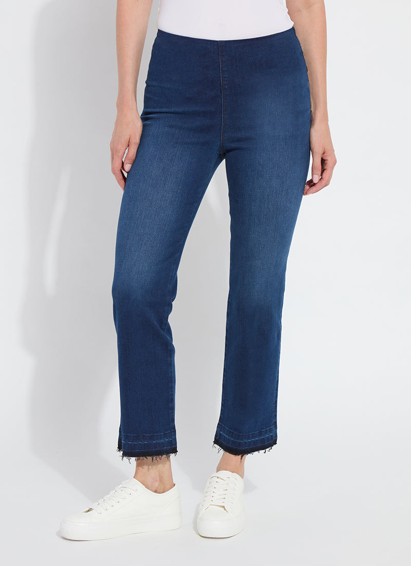 Ankle Baby Boot Premium Denim in indigo black by Lysse