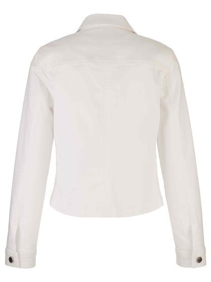 Matilda Crop Trucker Jacket in optic white by KUT
