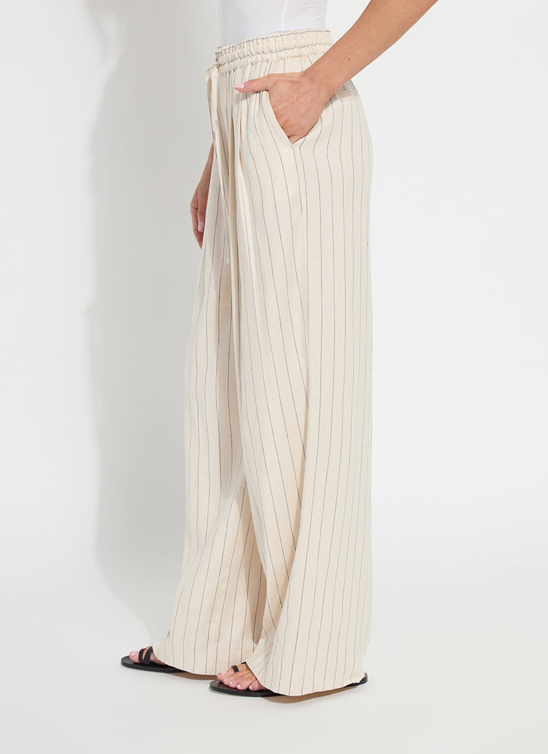 Iria Pleated Drawstring Wide Leg Pant in summer linea by Lysse