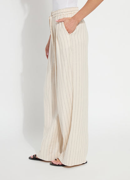 Iria Pleated Drawstring Wide Leg Pant in summer linea by Lysse