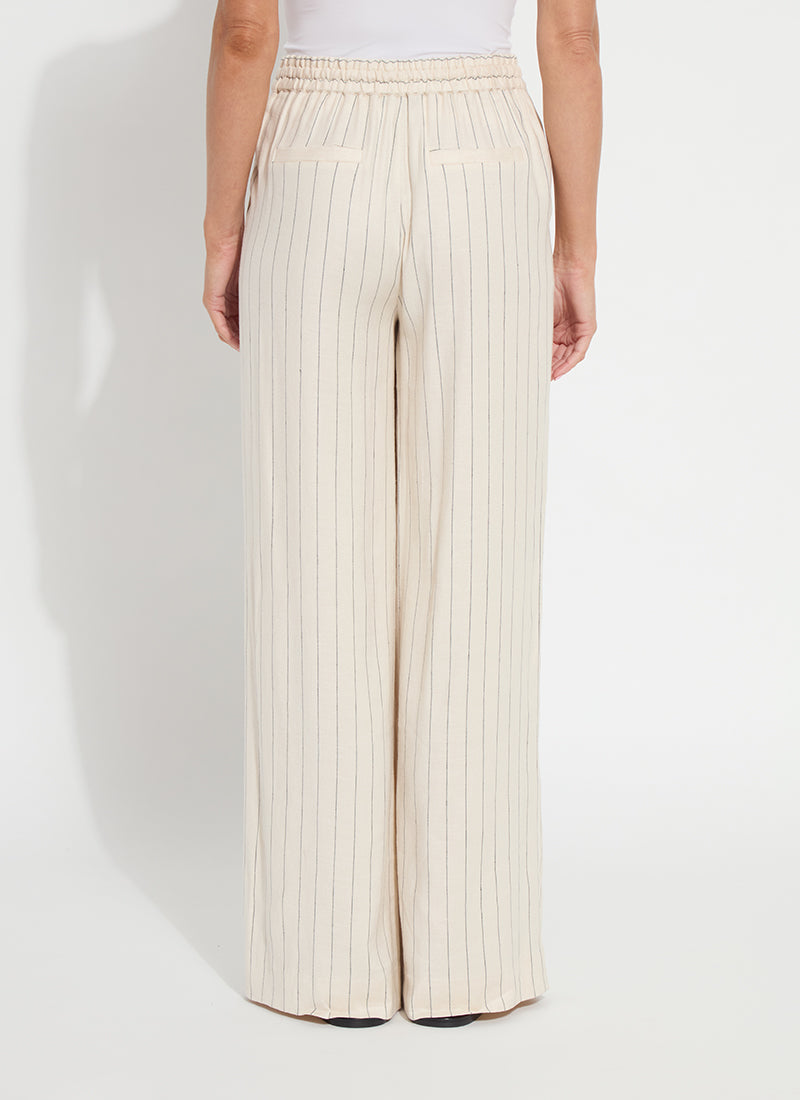 Iria Pleated Drawstring Wide Leg Pant in summer linea by Lysse