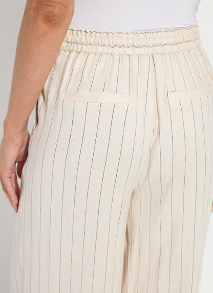 Iria Pleated Drawstring Wide Leg Pant in summer linea by Lysse