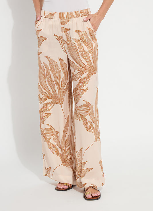 Nilza Pajama Wide Leg Pant in sol de sal by Lysse