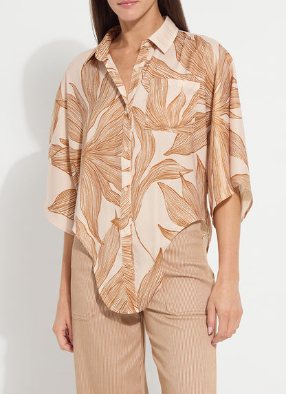 Nilza Tie Dolman Sleeve Top in sol de sal by Lysse