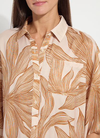 Nilza Tie Dolman Sleeve Top in sol de sal by Lysse