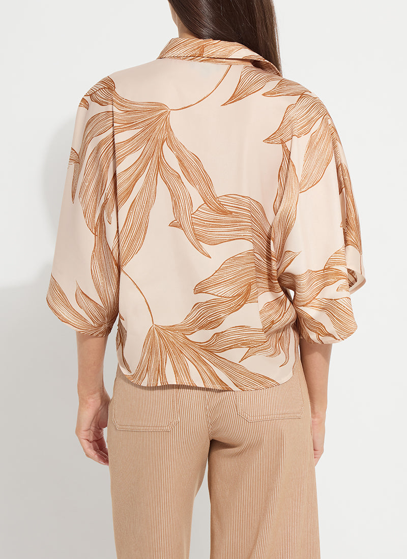 Nilza Tie Dolman Sleeve Top in sol de sal by Lysse