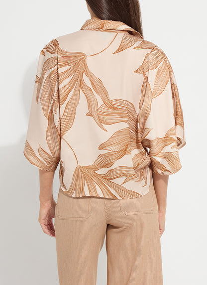 Nilza Tie Dolman Sleeve Top in sol de sal by Lysse