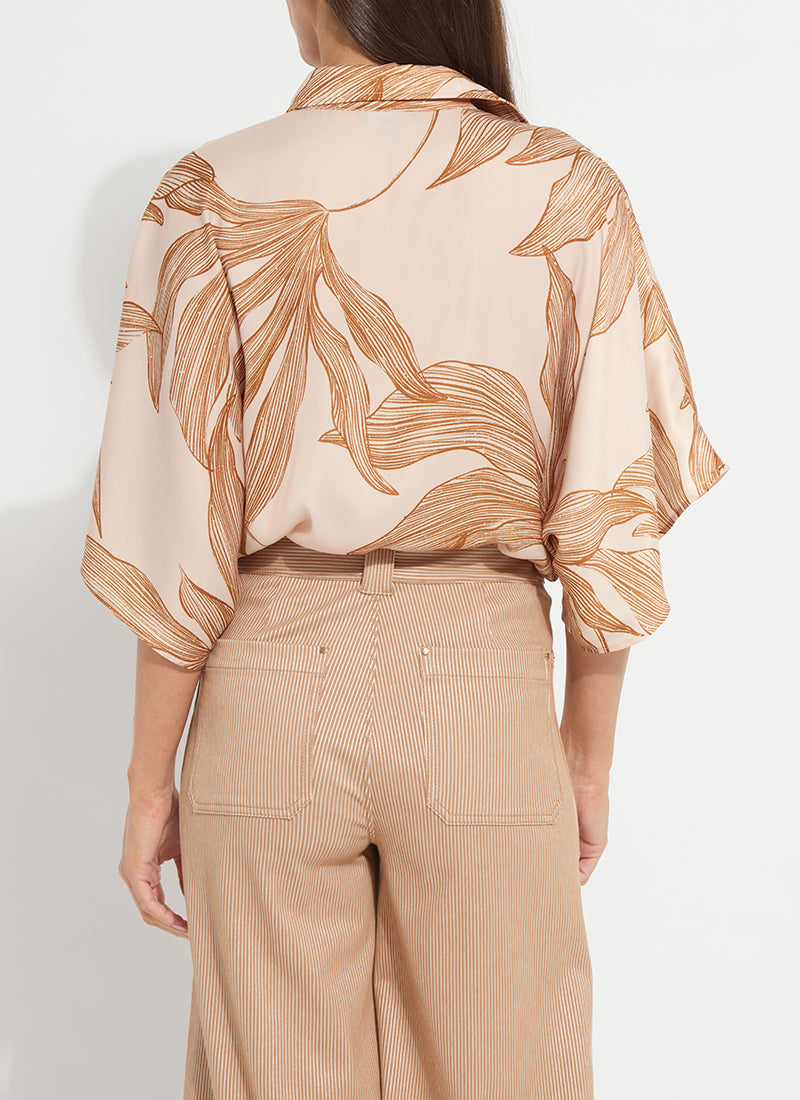 Nilza Tie Dolman Sleeve Top in sol de sal by Lysse