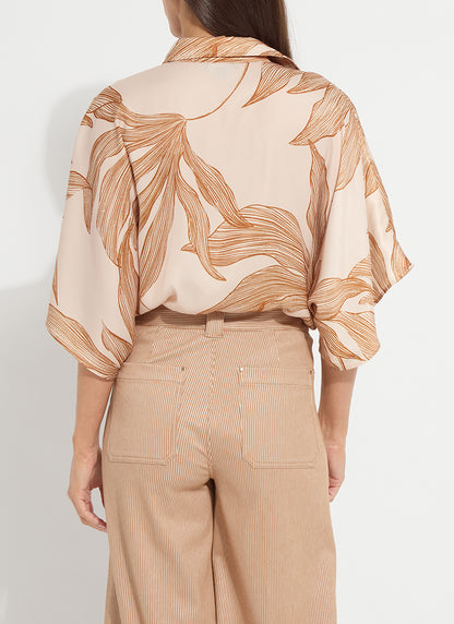 Nilza Tie Dolman Sleeve Top in sol de sal by Lysse