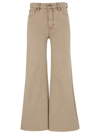 Meg High Rise Wide Leg Raw Hem in chai by KUT