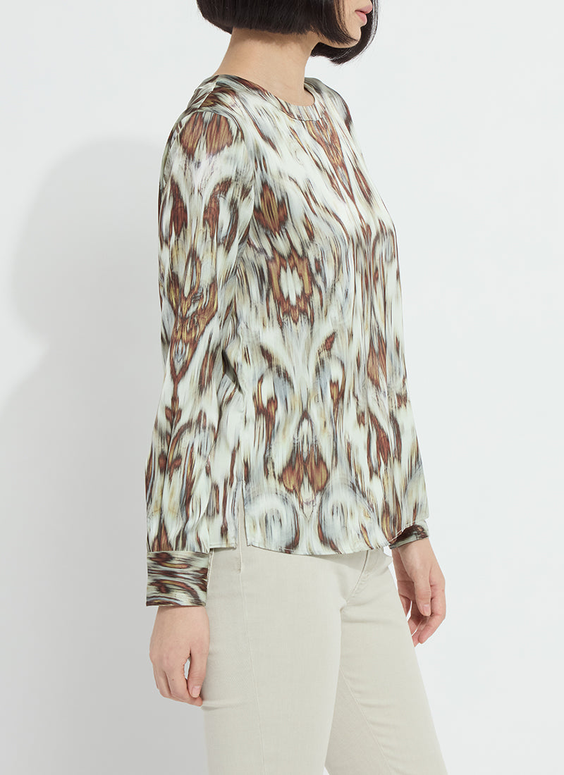 Tanni Crewneck Blouse in woodland paisley by Lysse