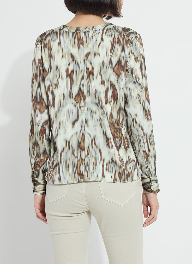 Tanni Crewneck Blouse in woodland paisley by Lysse