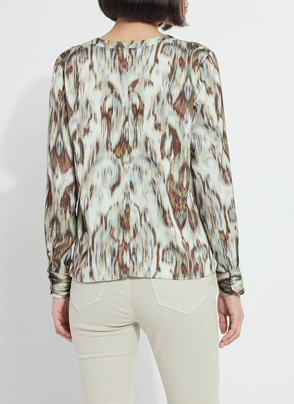 Tanni Crewneck Blouse in woodland paisley by Lysse