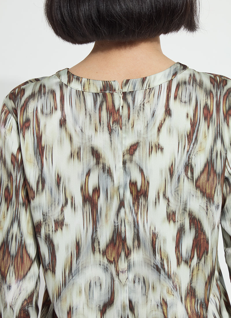 Tanni Crewneck Blouse in woodland paisley by Lysse