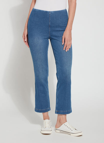 Ankle Denim Baby Bootcut in mid wash by Lysse