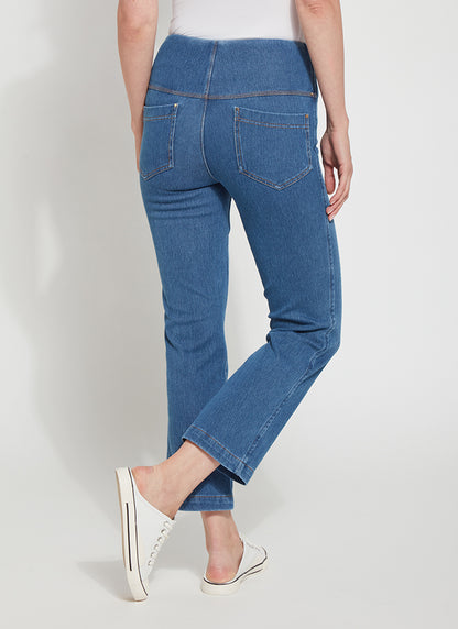 Ankle Denim Baby Bootcut in mid wash by Lysse