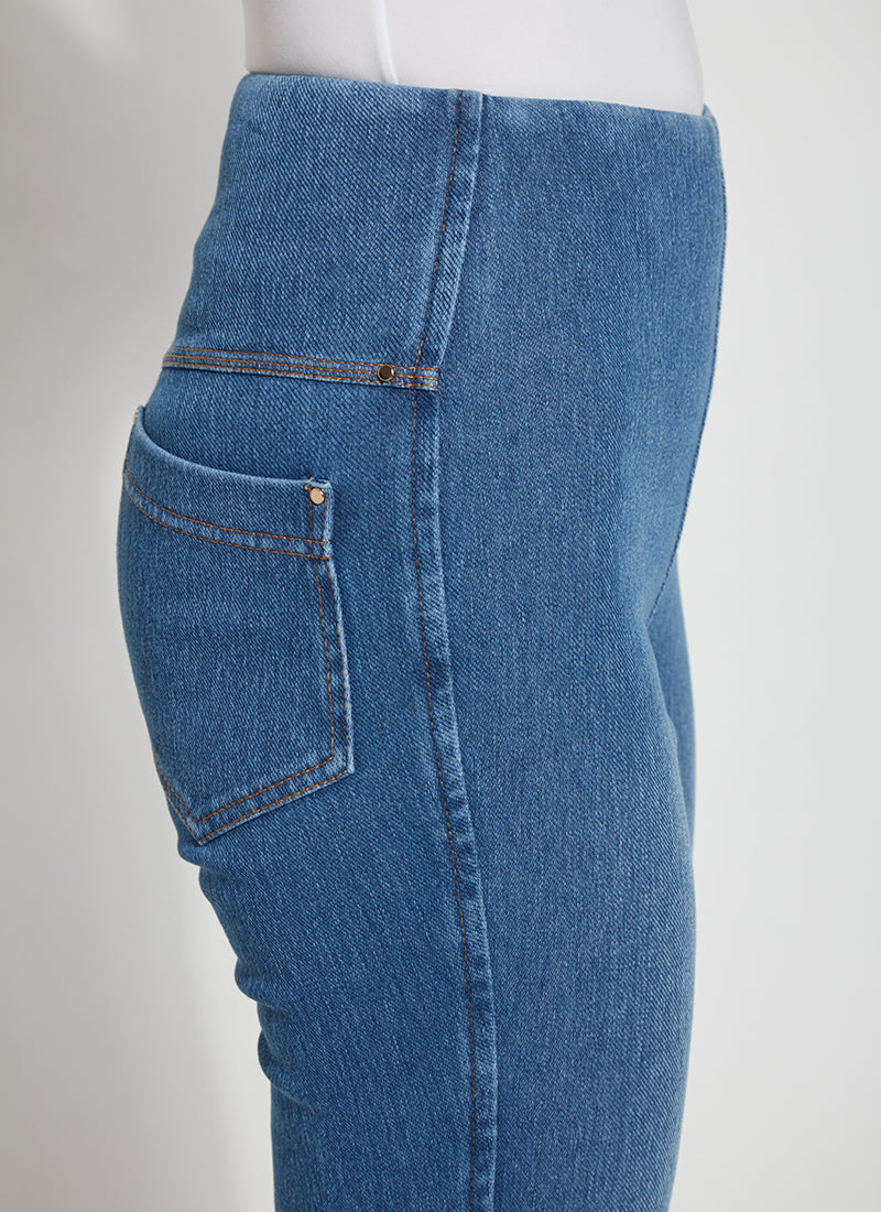 Ankle Denim Baby Bootcut in mid wash by Lysse