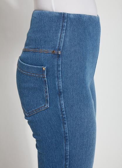 Ankle Denim Baby Bootcut in mid wash by Lysse