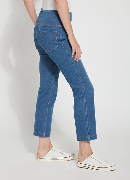 Ankle Denim Baby Bootcut in mid wash by Lysse