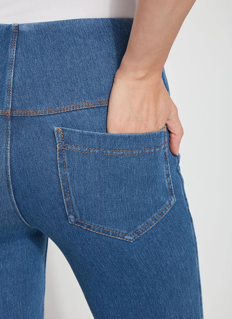 Ankle Denim Baby Bootcut in mid wash by Lysse