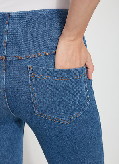 Ankle Denim Baby Bootcut in mid wash by Lysse