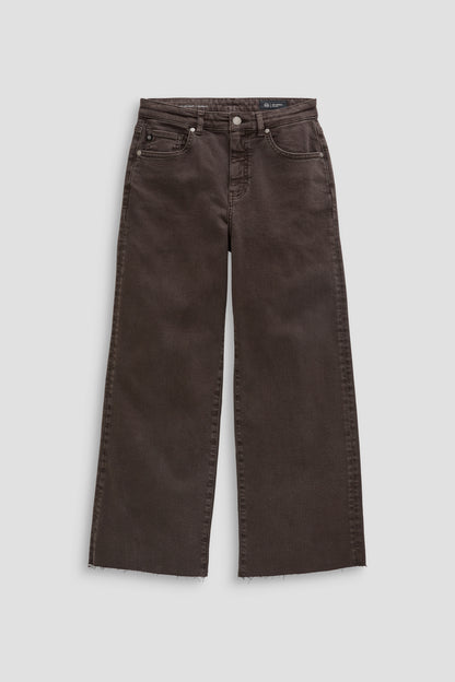 Saige Wide Leg Crop in sulfur burnt umber by AG