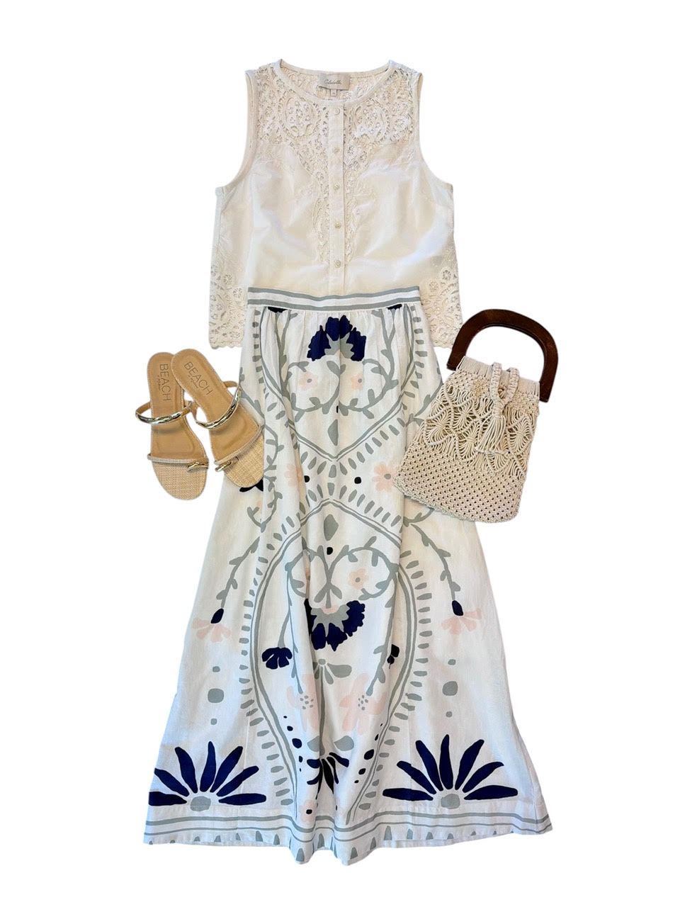 Eileen Top in ivory by Cleobella