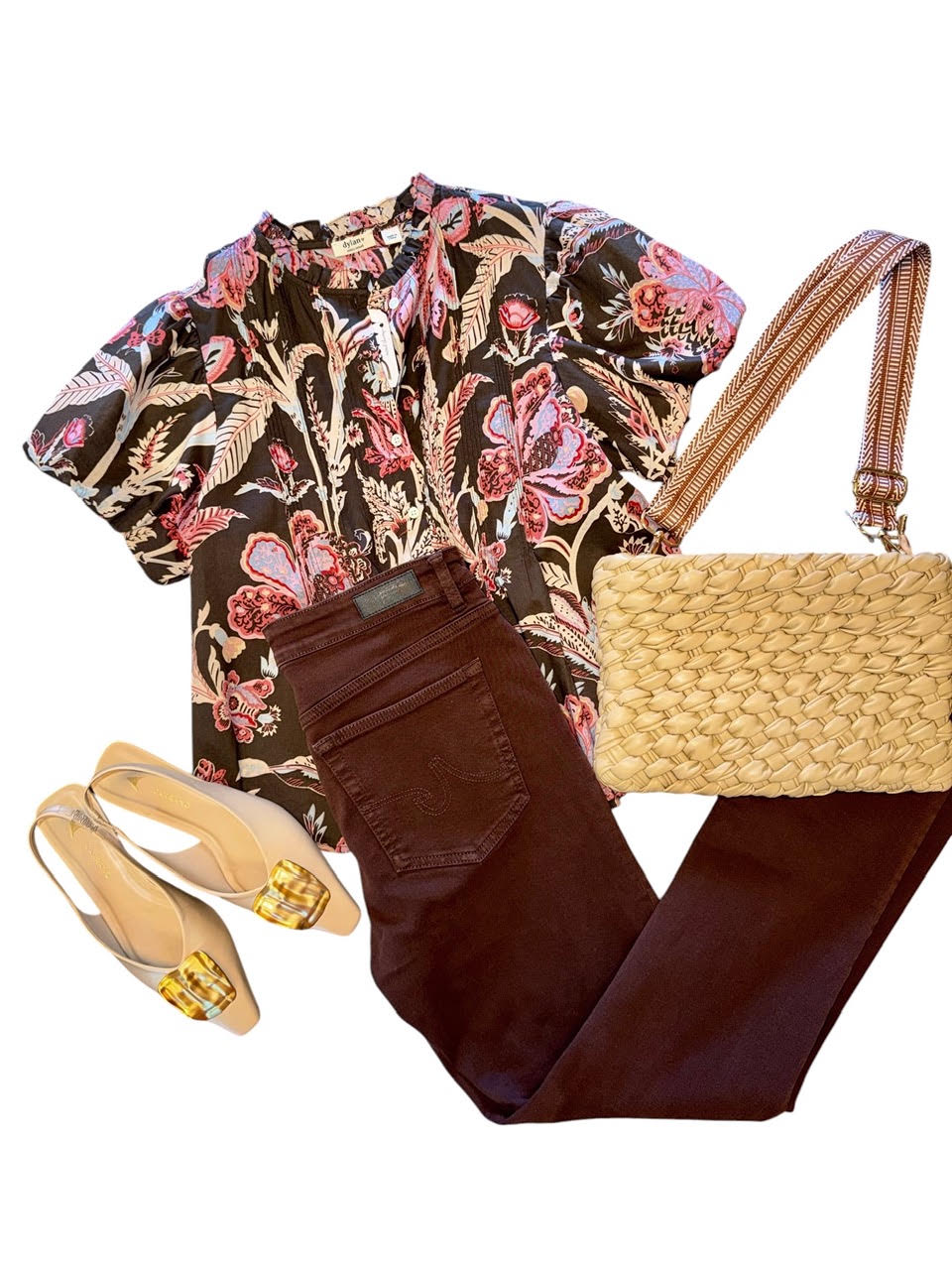 Isabella Printed Blouse in multi by Dylan