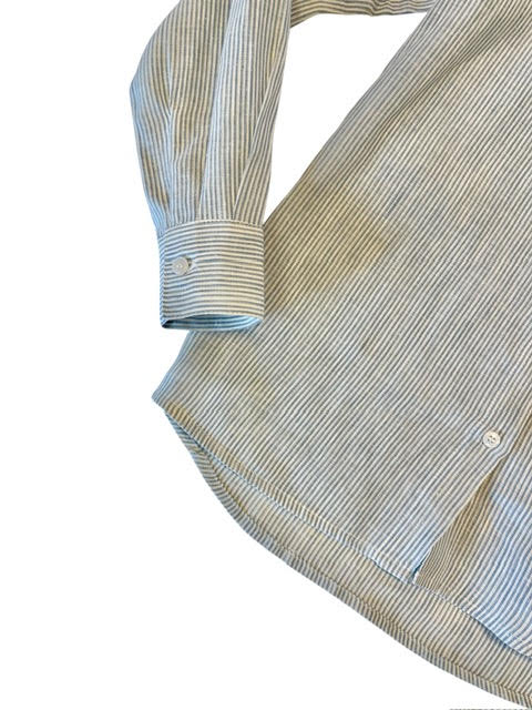 Long Sleeve Stripe Shirt in blue/white by Dolce Cabo