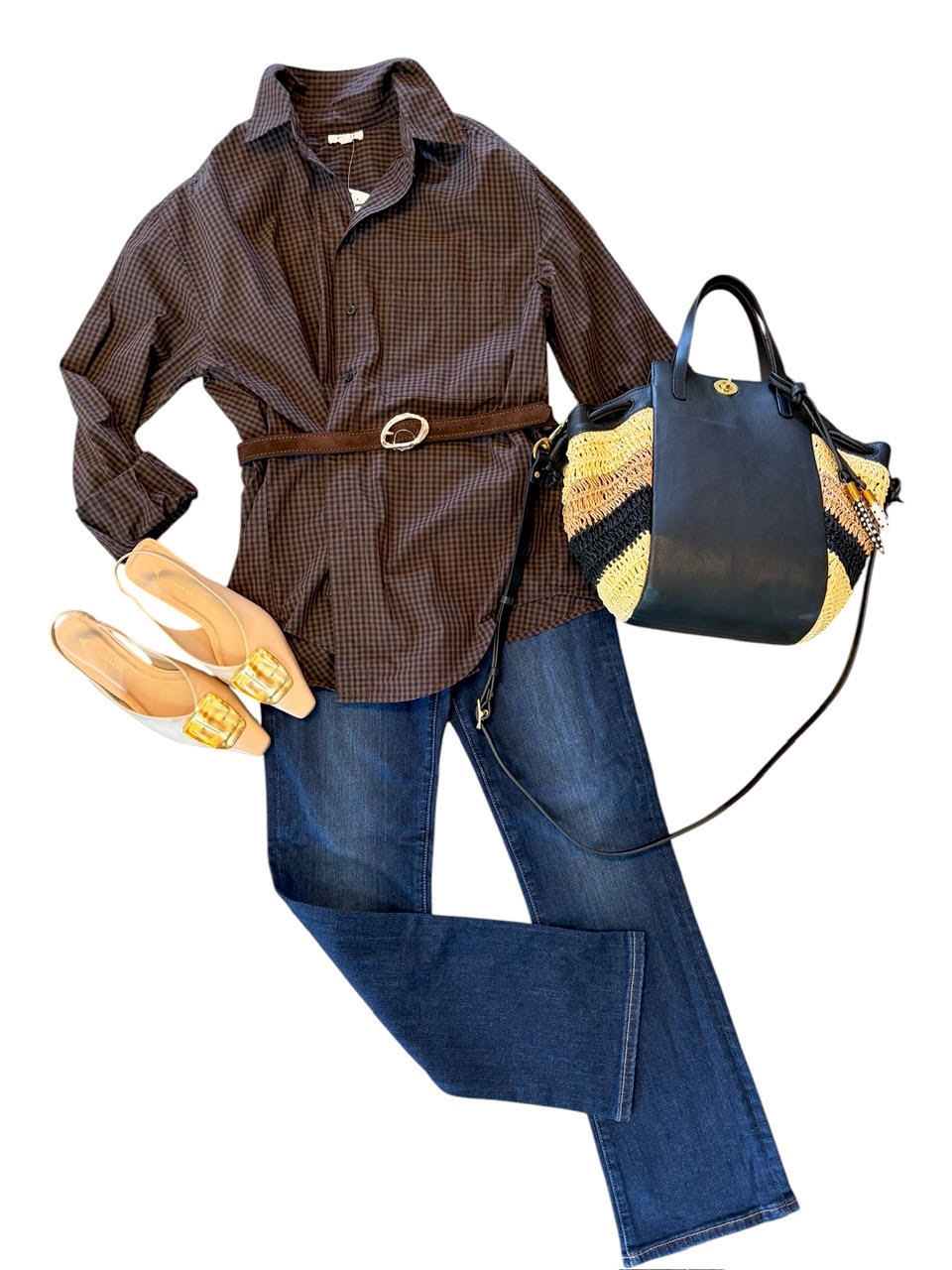 Mila Long Sleeve Button Down Wrap Top in hot toddy by Pistola