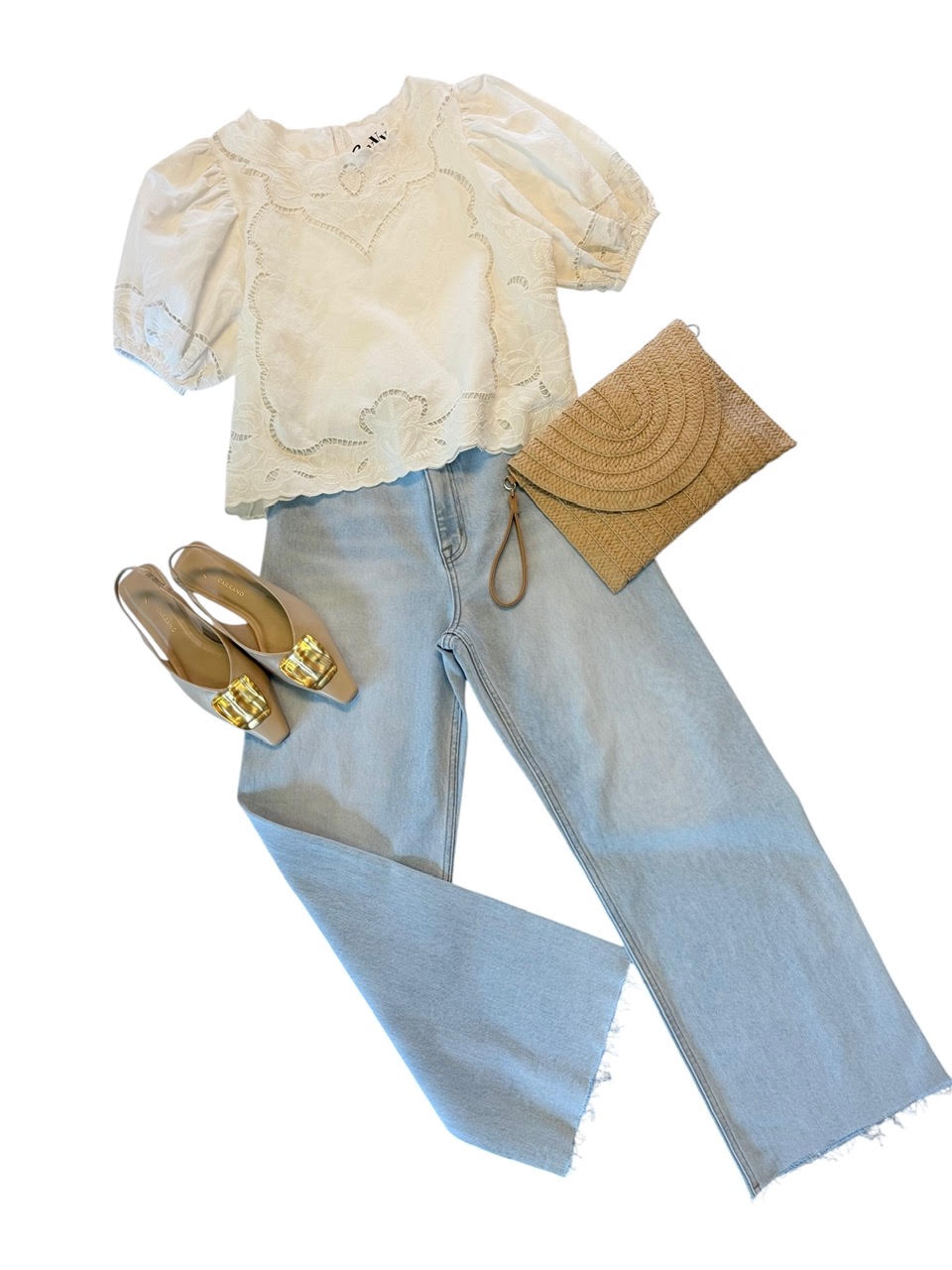 Anouk Top in soft white by dRA