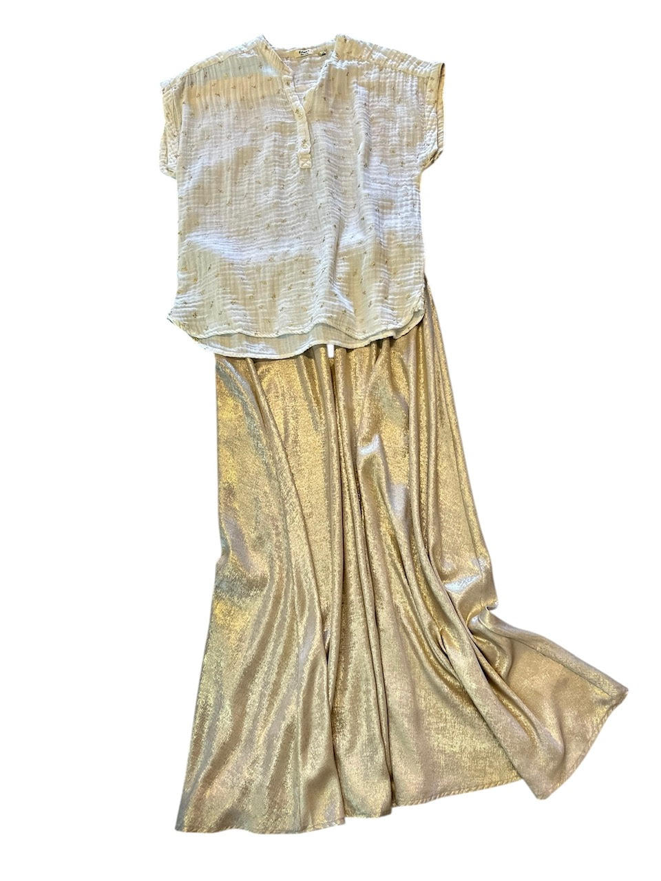 Solid Skirt in gold by Molly Bracken