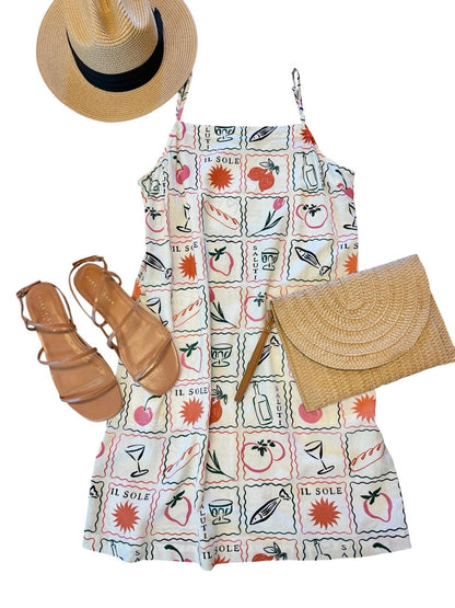 Brianne Tile Shift Dress in multi by Velvet Heart
