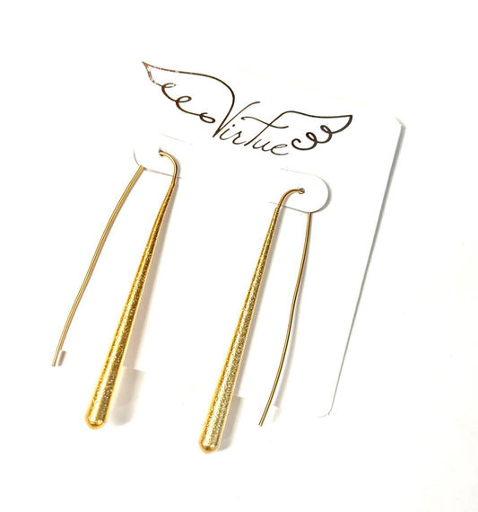 Water Drop Earrings in gold by Virtue