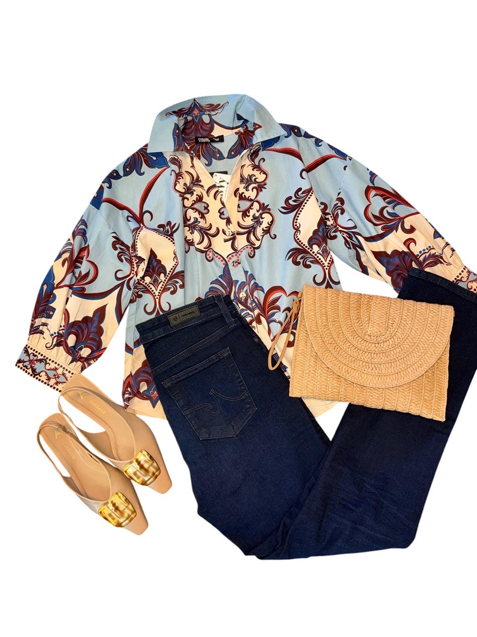 Elsa Printed Top in arabesque by Maude Vivante