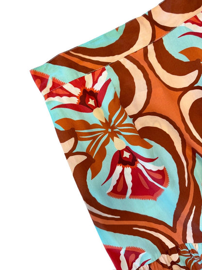 Ada Maxi Skirt in geo mint by Maude Vivante