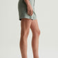 Shrunken Crew 3/4 Sleeve Mock Layer Tee in teal by Wilt