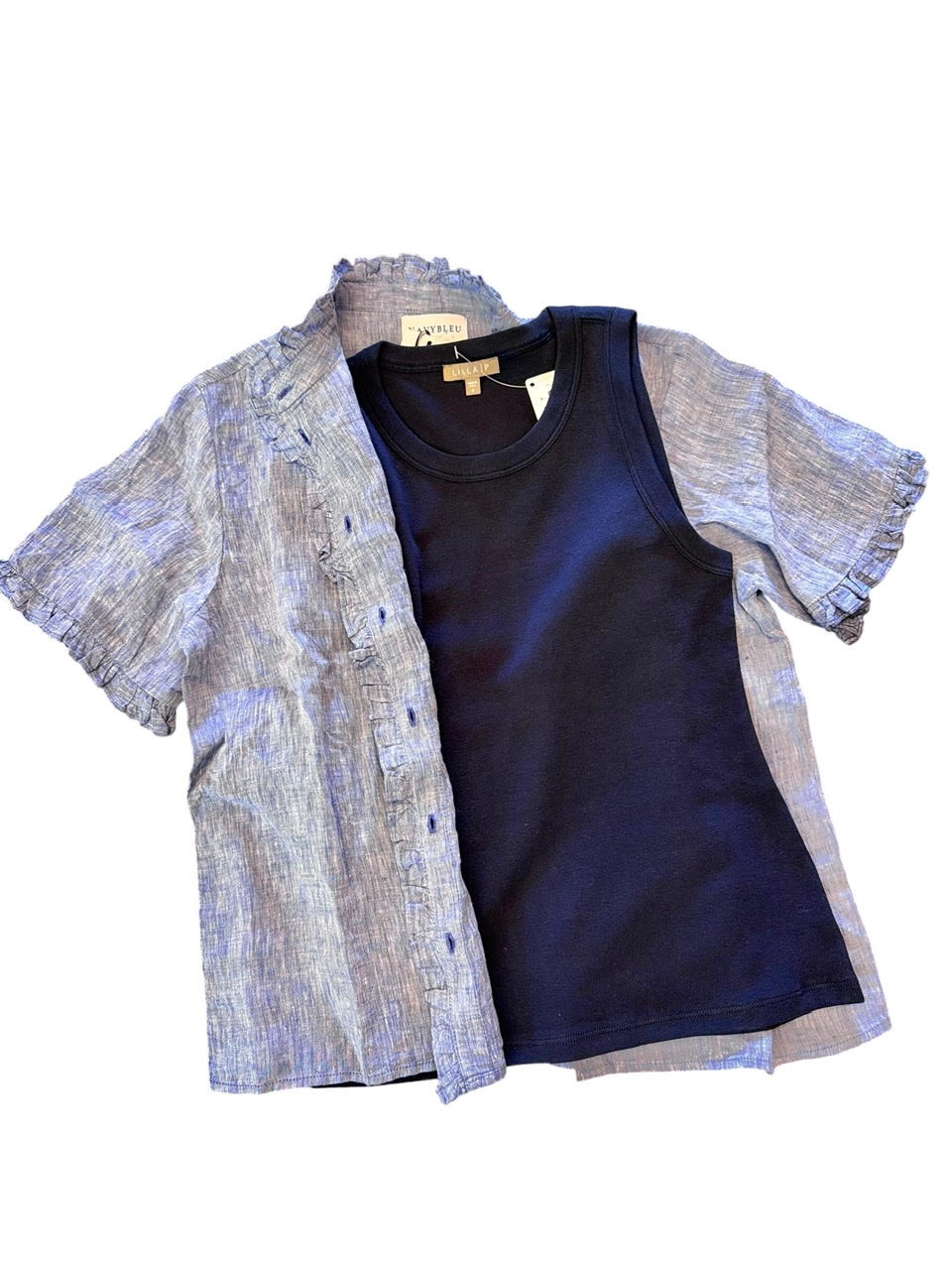Bessie Top in chambray by NavyBleu