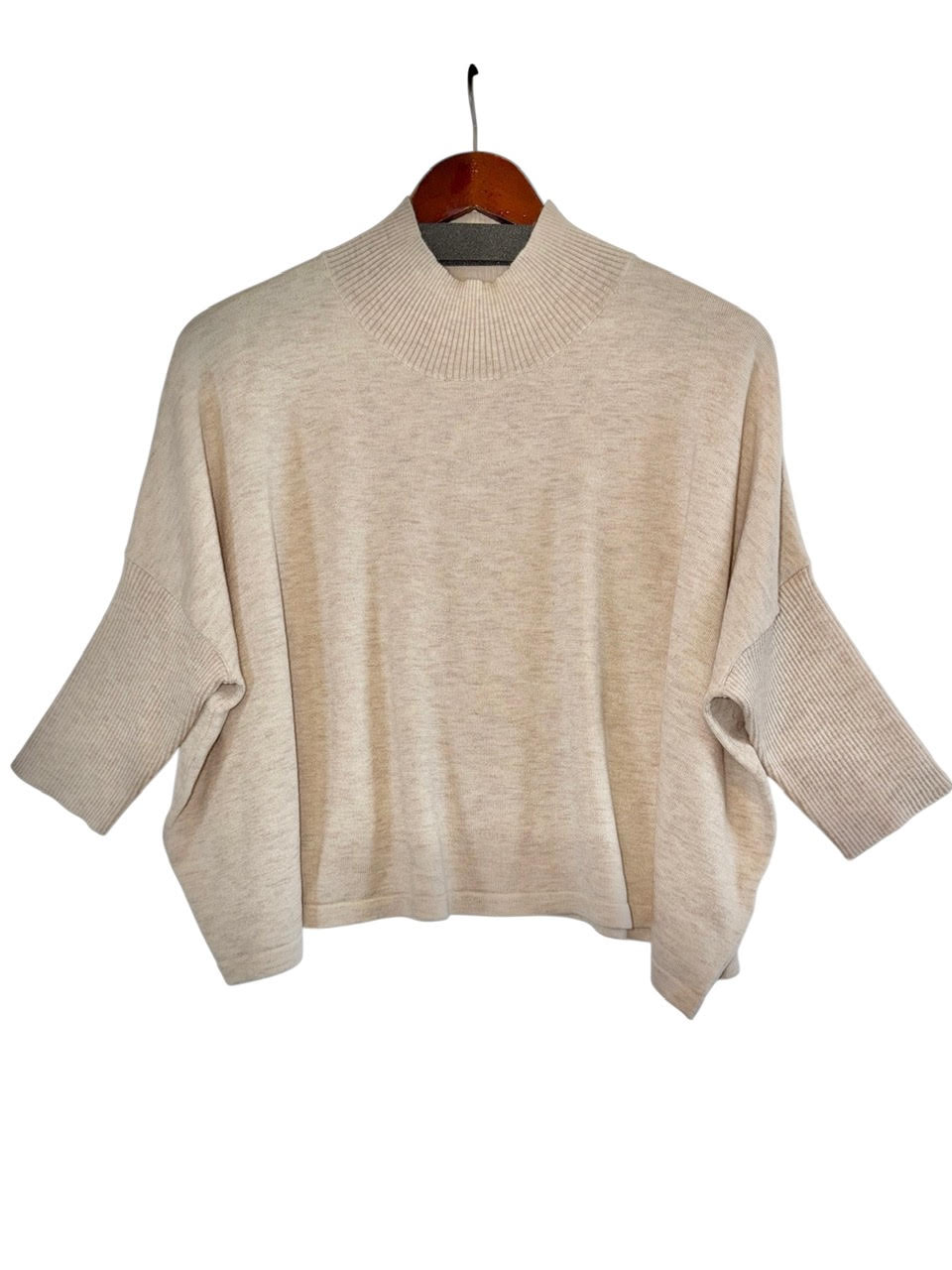 Aja Ortho Solid Sweater in ecru by Kerisma