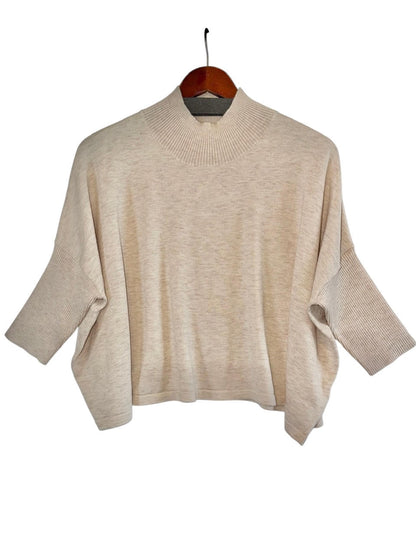 Aja Ortho Solid Sweater in ecru by Kerisma