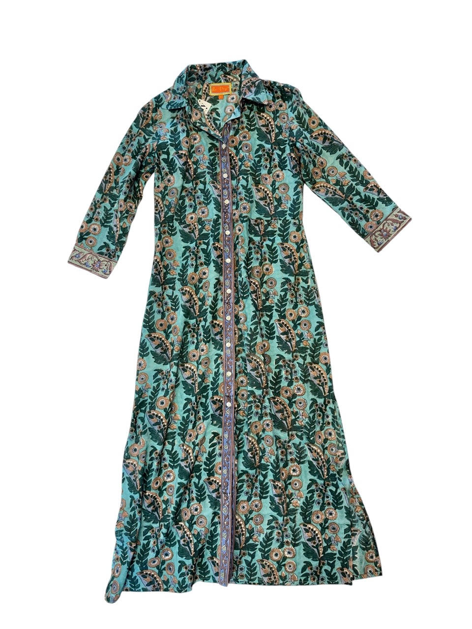 Kate Shirtdress in stalk floral print by La Plage